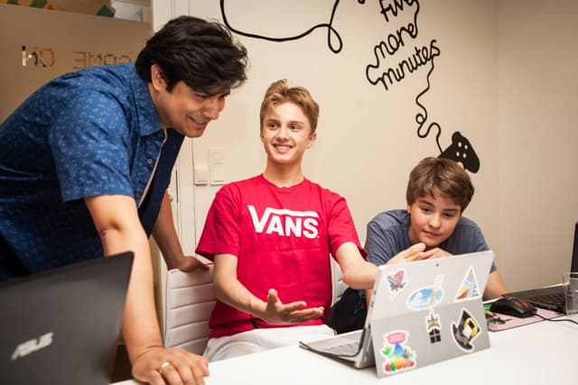 Rafid with Ulrik and Victor
